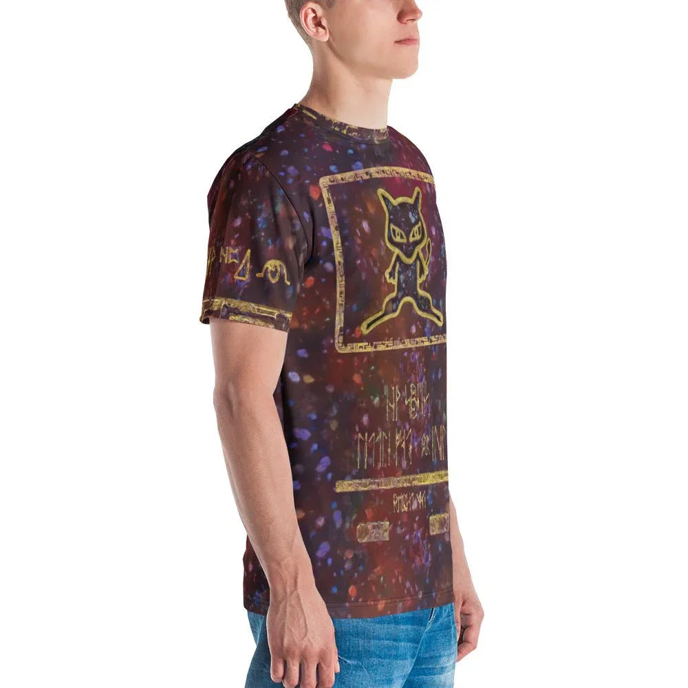 1st Edition Holographic T-Shirt in Cosmic Burgundy Foil. OEKO-TEX® 100, REACH Compliant, Zero-Wastewater Printing.