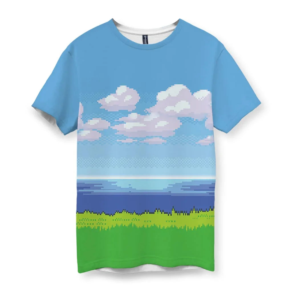 8-Bit Ocean Men's T-Shirt - Shirtwascash