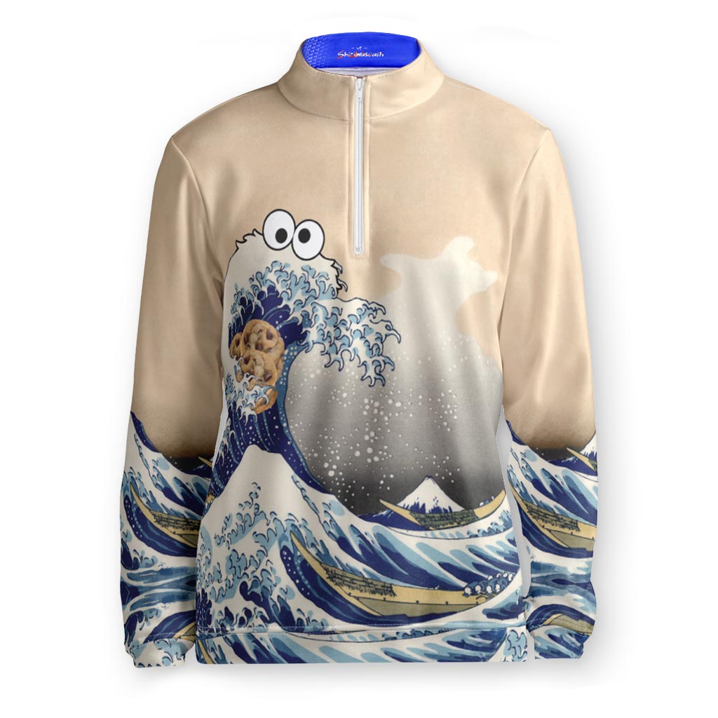 Cookie Wave Zip-Up Sweater