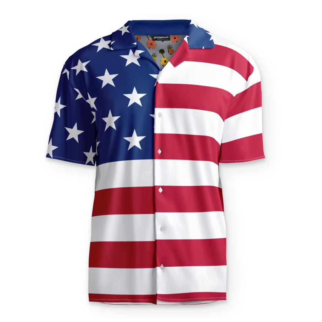 USA Flag Hawaiian Shirt