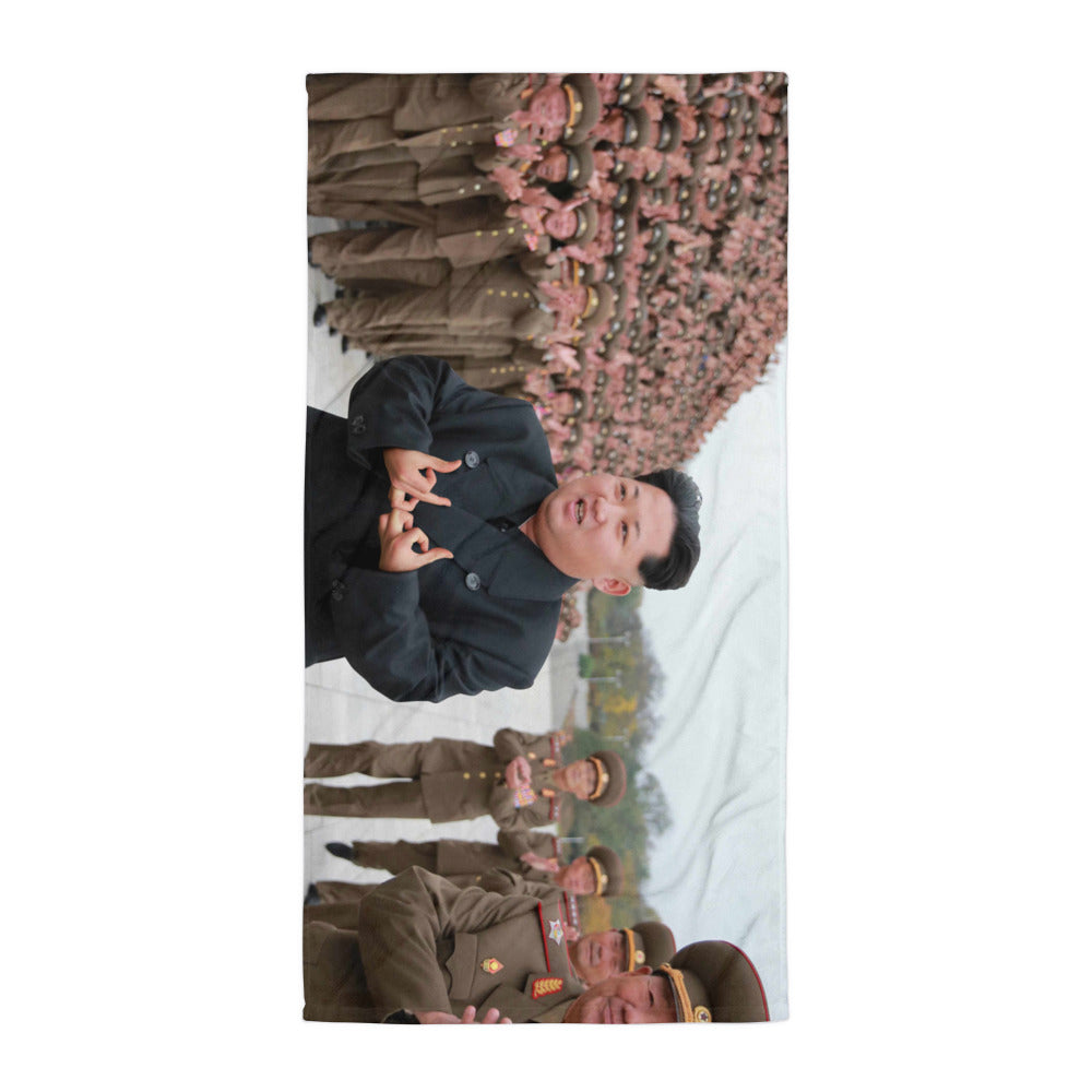 Kim Jong Represent Beach Towel - Shirtwascash