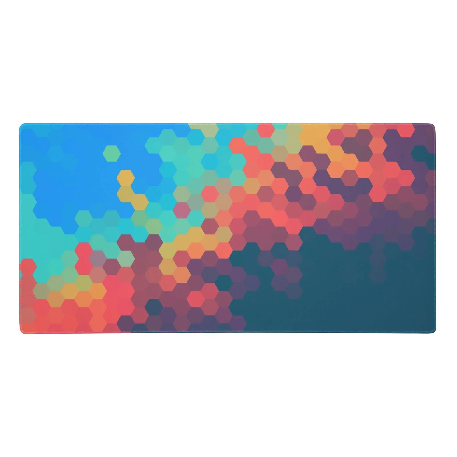 A vibrant geometric landscape features a dense tessellation of hexagonal cells that create a dynamic "honeycomb" aesthetic. Contact us with accessibility feedback, we'd love to help!