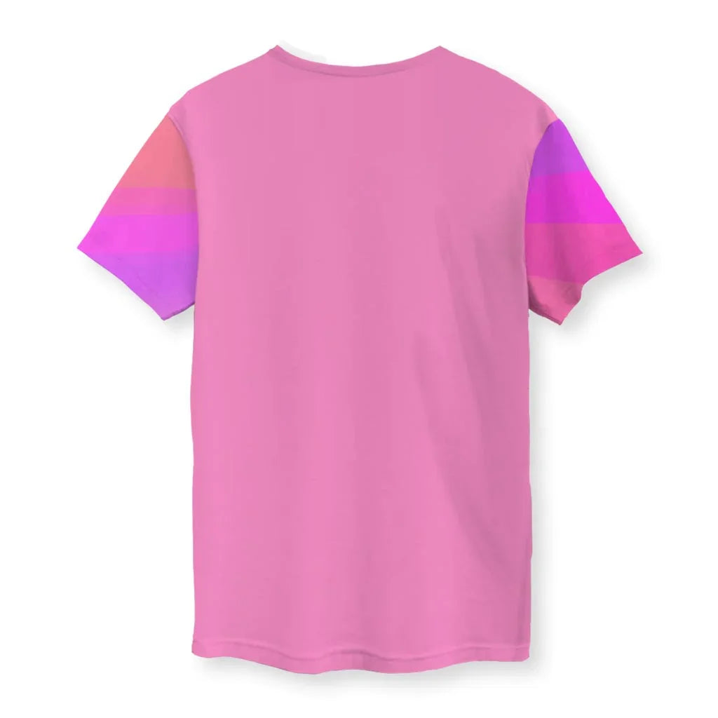 Disco Stalin T-Shirt - The jarring juxtaposition of the mustachioed dictator in a white tunic against the Electric Magenta (#FF00FF) and Deep Amethyst Purple (#9932CC) sunburst and retro DJ headphones.