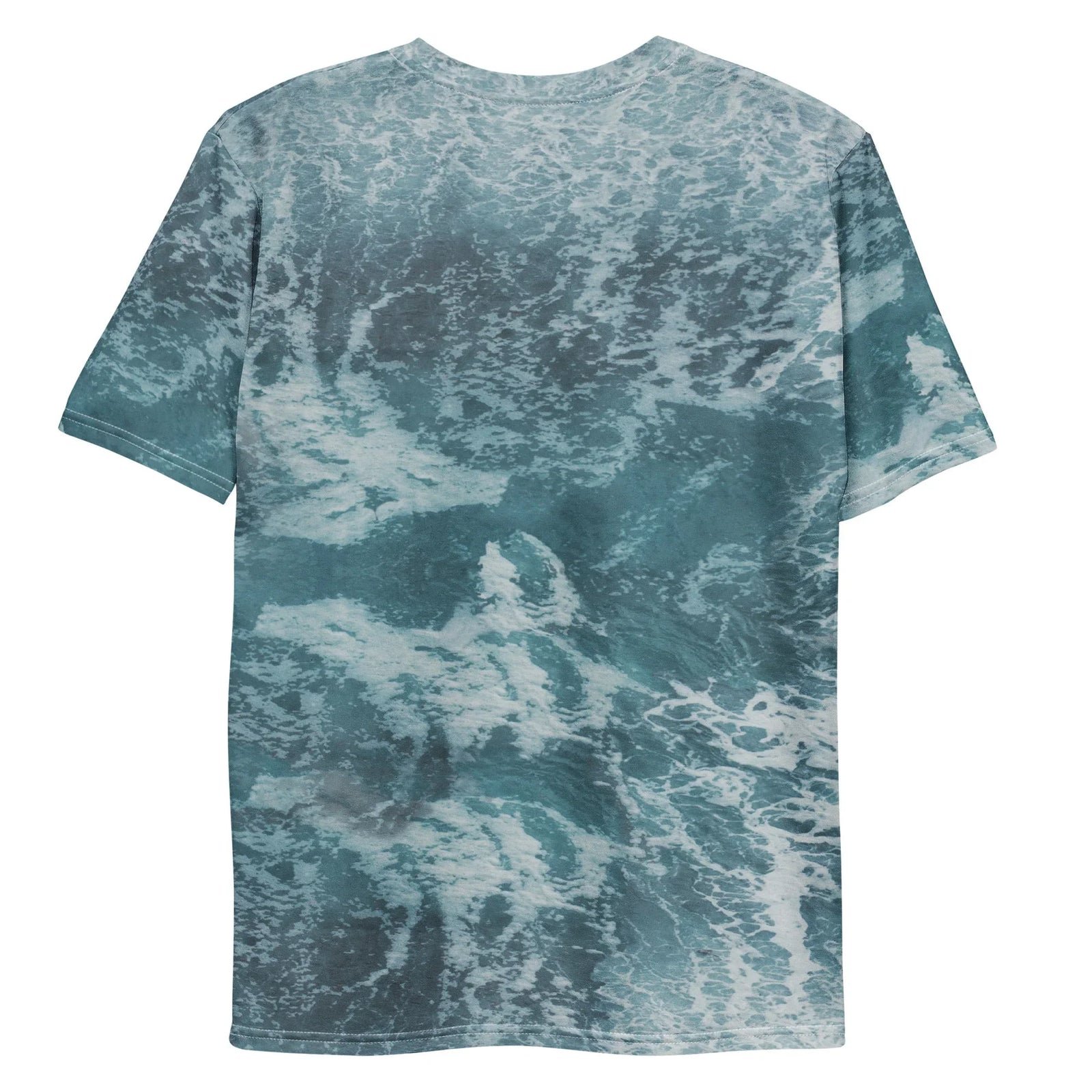Give Me Memes T-Shirt - The stark juxtaposition of the revolutionary serif text "give me memes" against the chaotic **stormy slate teal (#466D76)** background disrupted by **frothy seafoam white (#D1DCE3)** streaks, reframing Patrick Henry's historical demand for liberty as a plea for dopamine-fueled online escapism.
