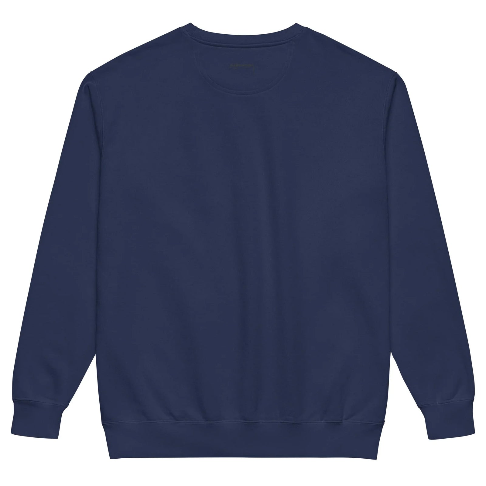 Help Me Find Molly Sweatshirt - The "sticker effect" created by the negative space "molly?" text (in midnight nautical navy #202A44) inside the solid electric caution yellow (#FDFD50) block.