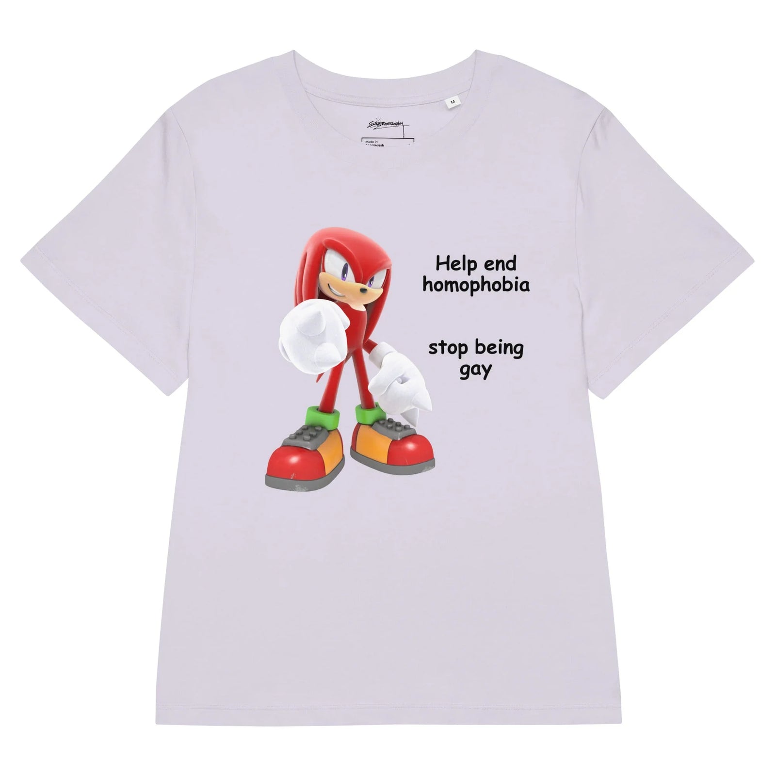 Important PSA Women's Tee in Bubblegum Rose & Crimson. GOTS Certified, OCS Certified, Eco-Certified Inks.
