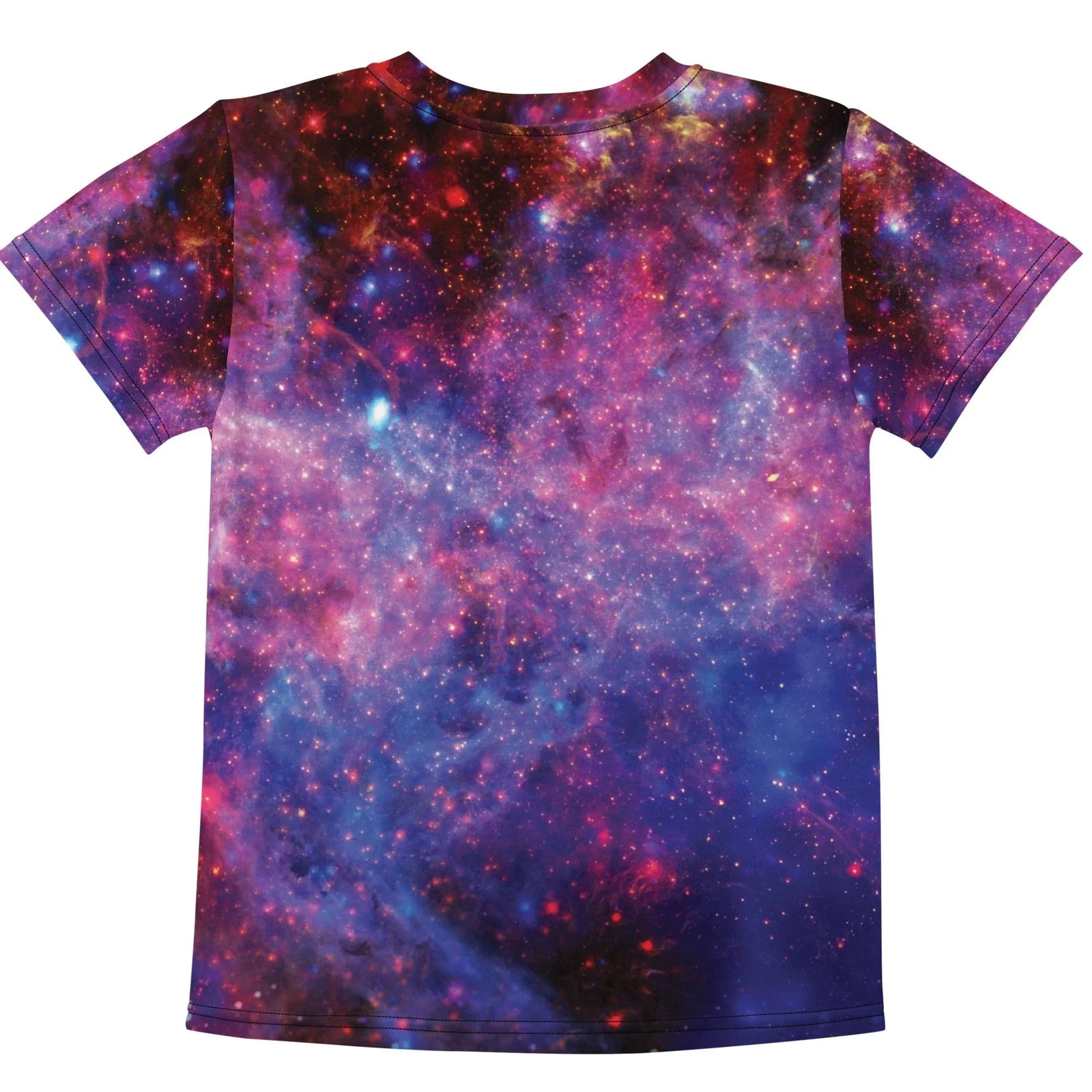 Indie Spacesloth Kid's Tee - The juxtaposition of the stoic heather grey business suit against the #C72487 electric magenta stardust and #1A0B40 indigo void