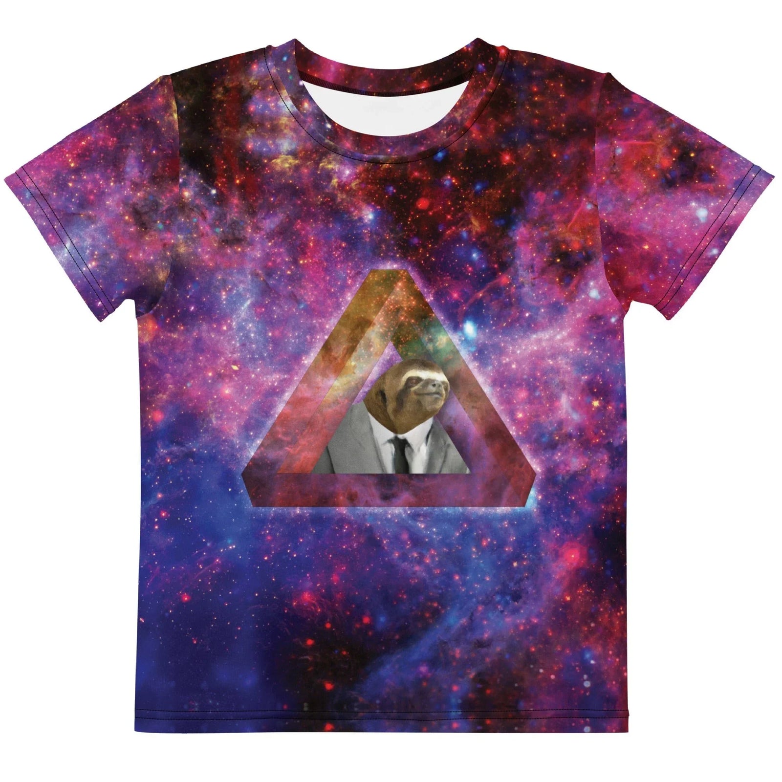 Indie Spacesloth Kid's Tee in Cosmic Nebula Violet. CPSIA Compliant, OEKO-TEX® 100, REACH Compliant.