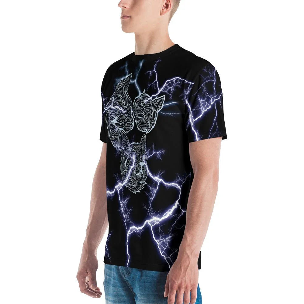 Lightning Cat Men's T-Shirt - Shirtwascash