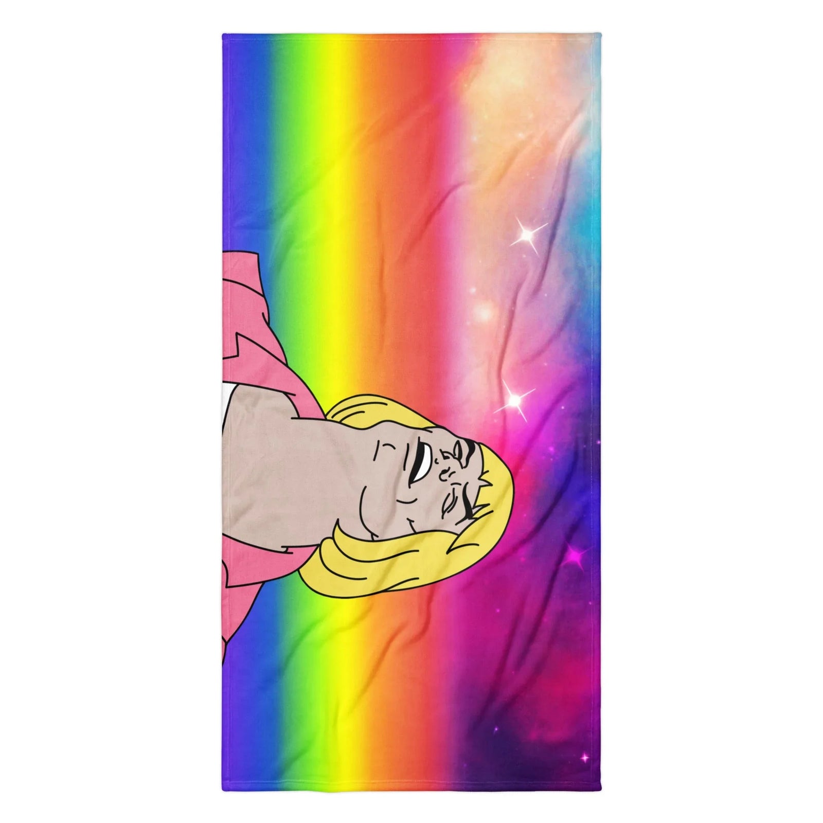 A muscular, 80s-style animated fantasy warrior belts out a euphoric song, head thrown back with eyes closed (sporting a signature golden pageboy bob and rose-pink tunic). Contact us with accessibility feedback, we'd love to help!