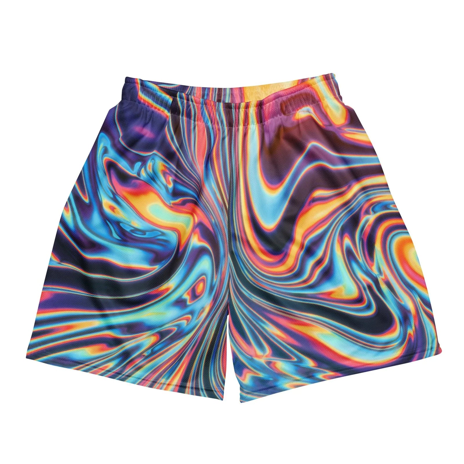 A mesmerizing psychedelic oil slick pattern mimics molten metal in motion, resembling a holographic thermal imaging map warped by fluid dynamics. Contact us with accessibility feedback, we'd love to help!