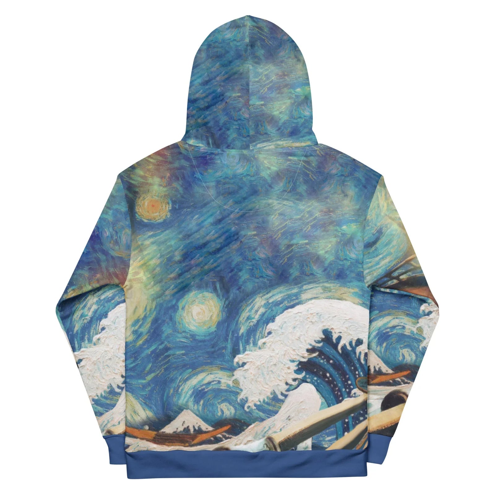 My Favorite Paintings Hoodie - The juxtaposition of Munch’s spectral sage (#9CB08A) figure standing on the bridge screaming directly at the encroaching white (#F5F5F5) woodblock wave.