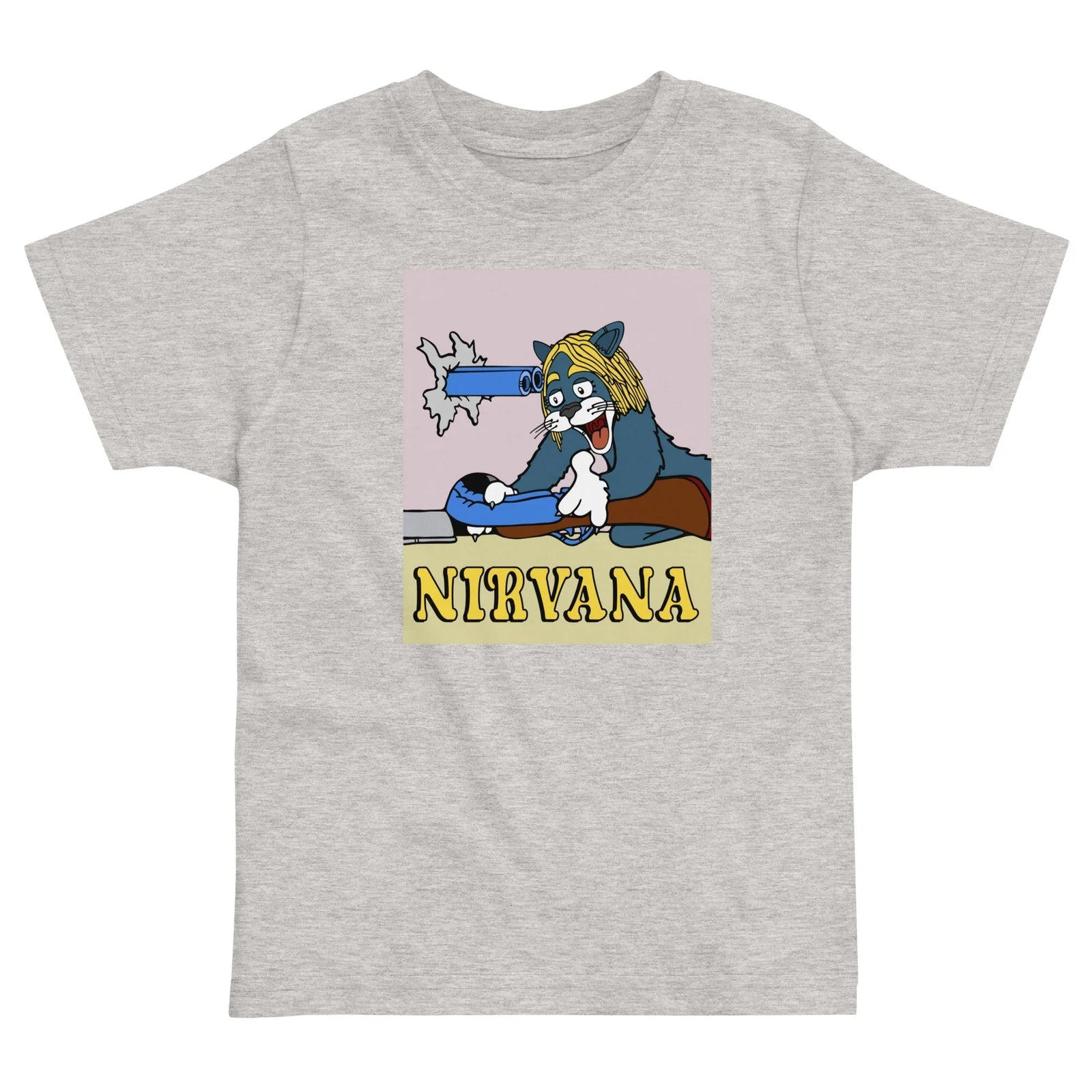 Nirvana Kid's Tee in Midnight Navy & Grunge Gold. WRAP Certified, CPSIA Compliant, Eco-Certified Inks.