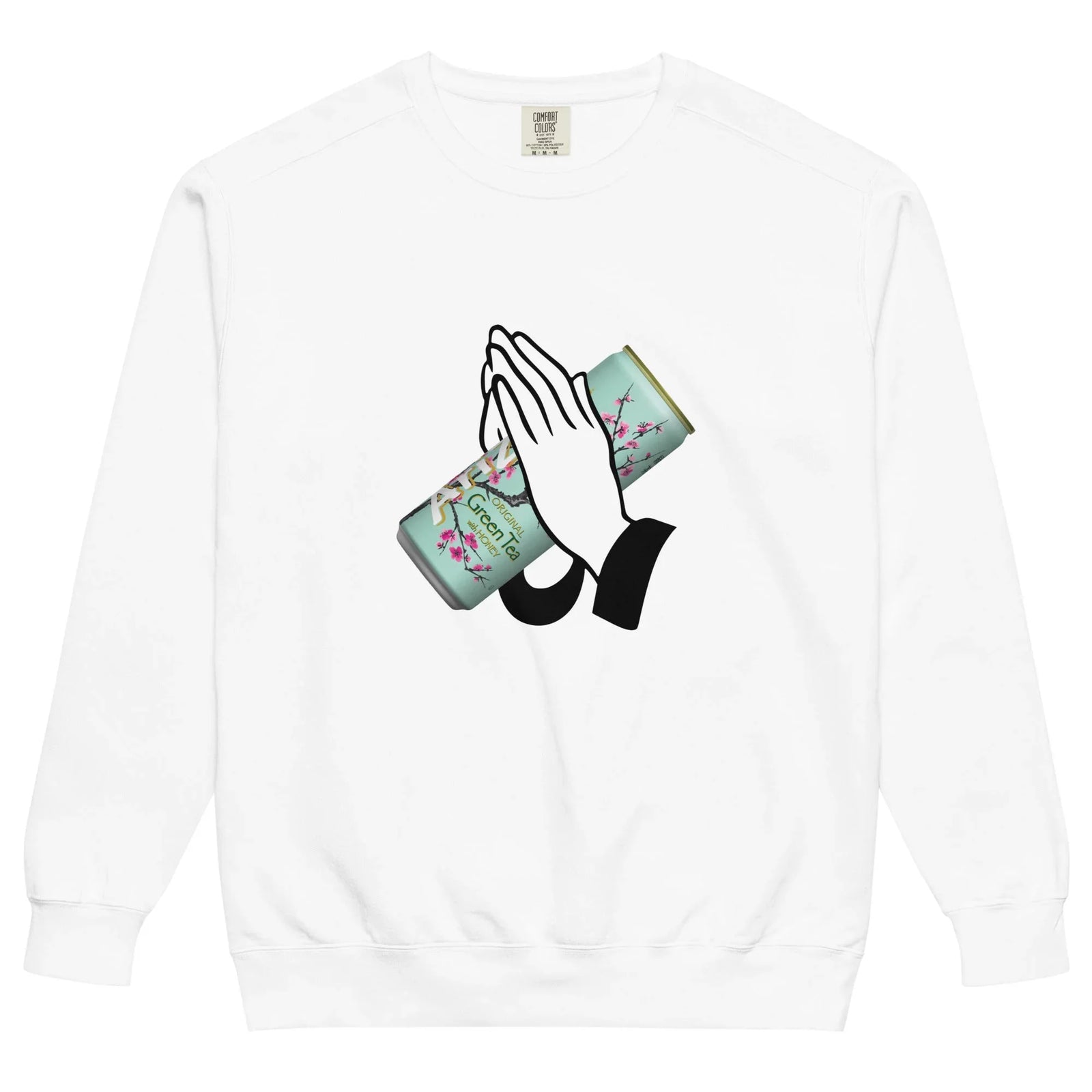 Praise Arizona Sweatshirt in Vintage Seafoam & Sakura. OEKO-TEX® 100, Eco-Certified Inks, Made-to-Order (Zero Overproduction).