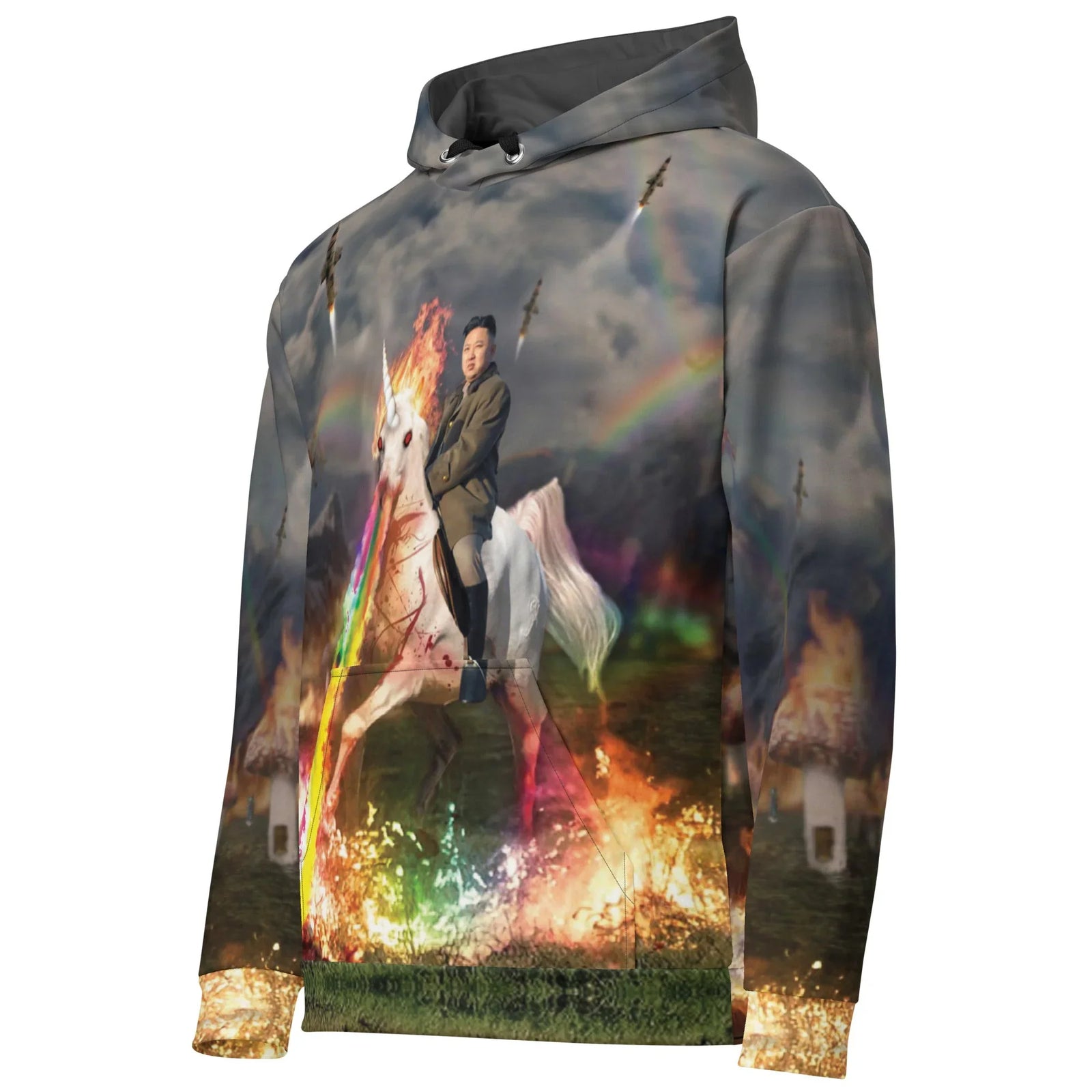 Rainbow Unicorn Kim Jong Un Hoodie - Shirtwascash
