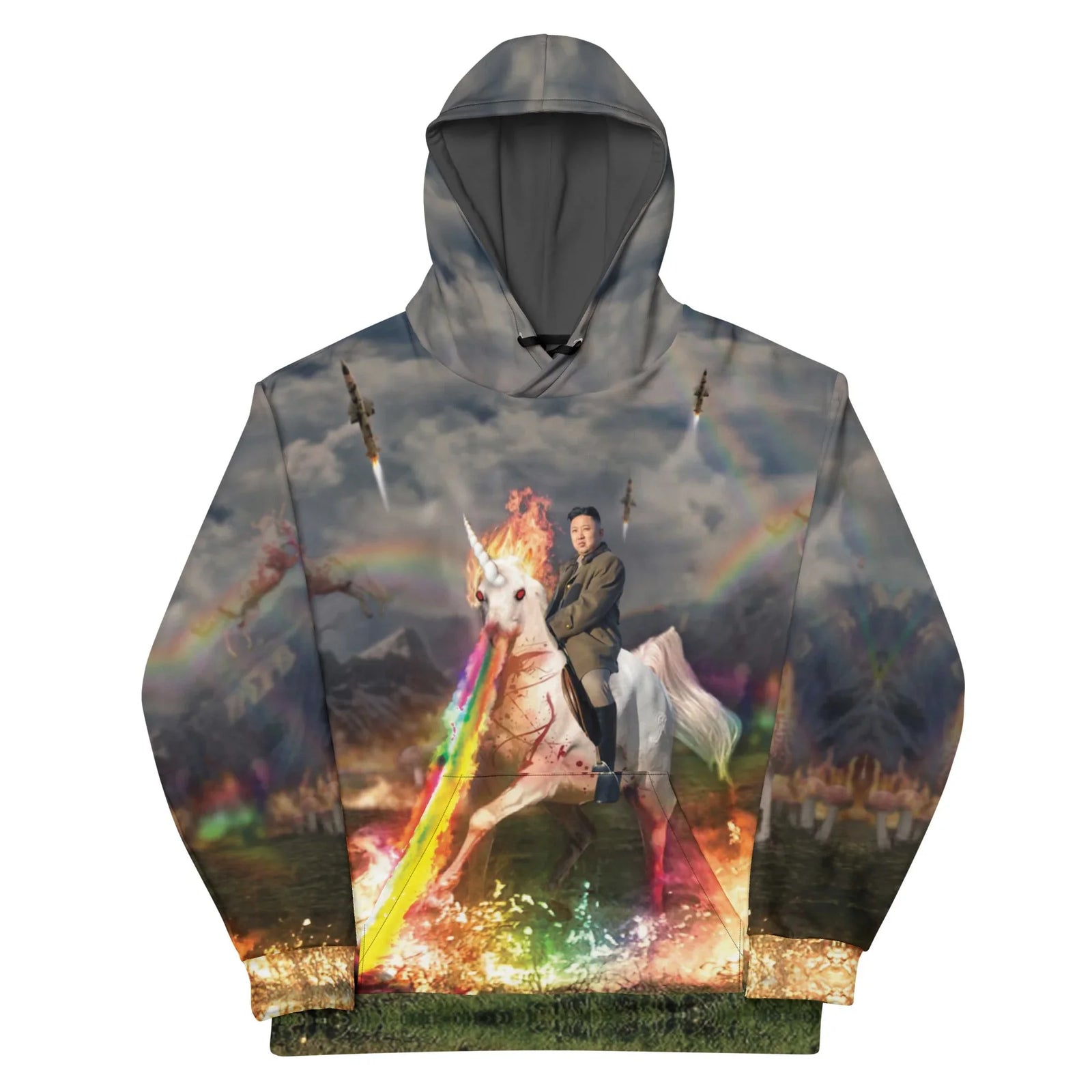 Rainbow Unicorn Kim Jong Un Hoodie - Shirtwascash