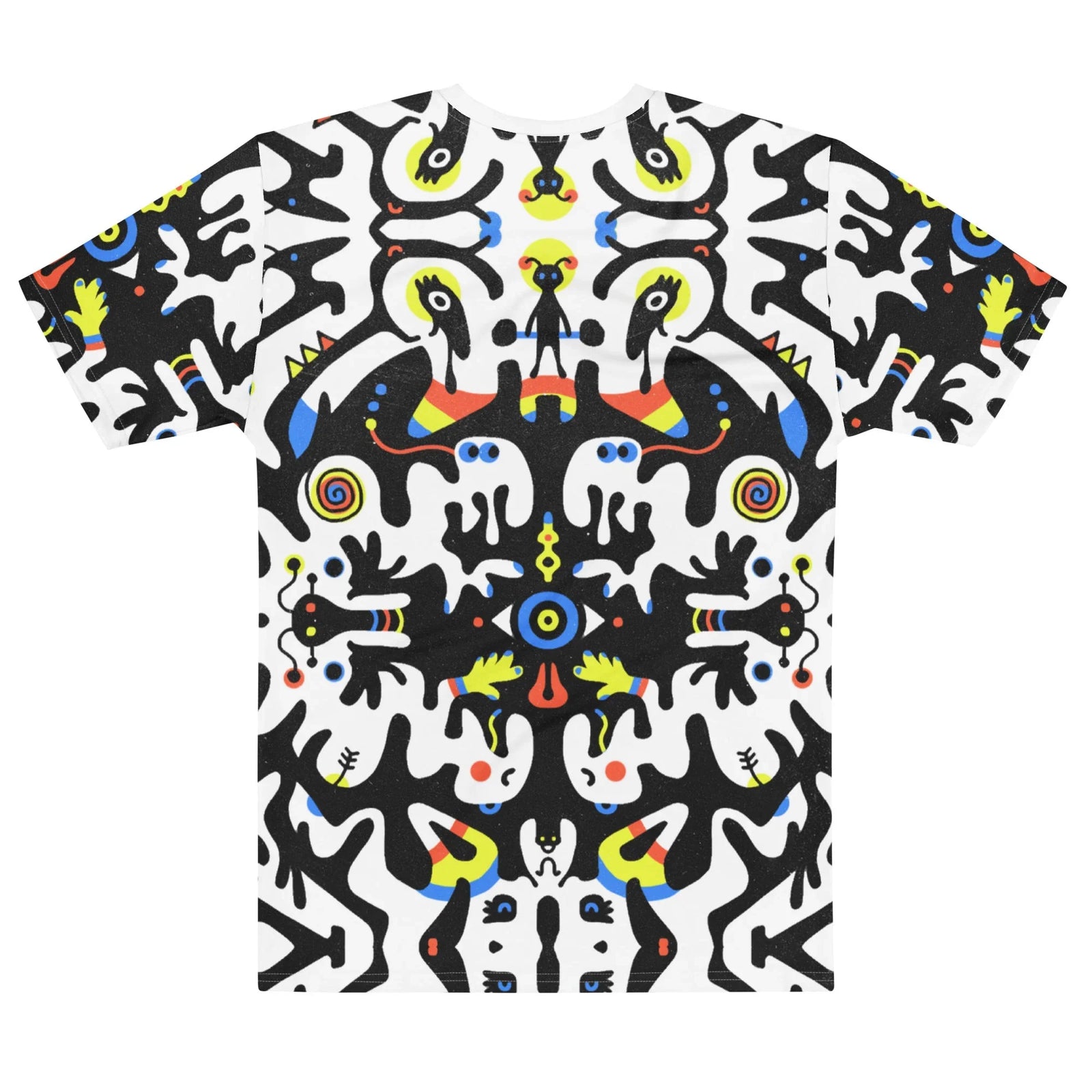 Rorschach Tabar T-Shirt in Electric Inkblot Primary. OEKO-TEX® 100, REACH Compliant, Zero-Wastewater Printing.