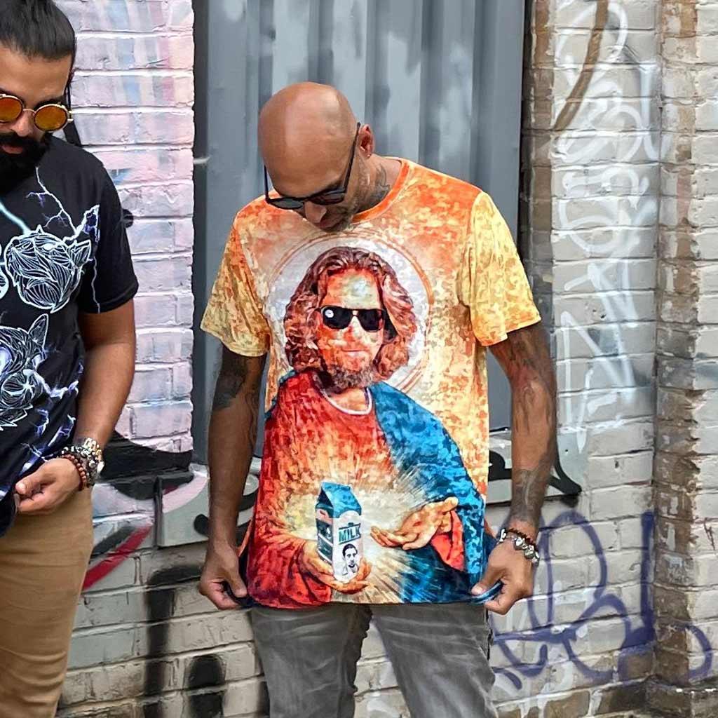 Saint The Dude Men's T-Shirt - Shirtwascash