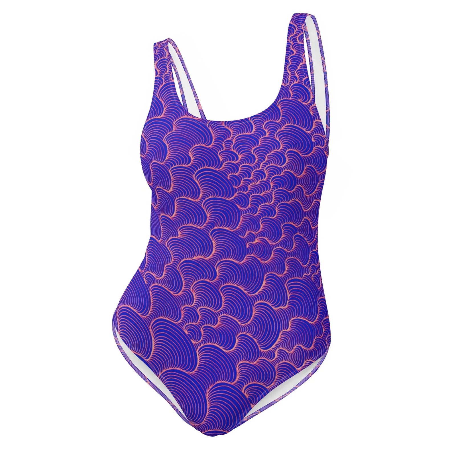 Deep royal indigo serves as the ocean backdrop for this hypnotic, kinetic Scribblewave design. Contact us with accessibility feedback, we'd love to help!