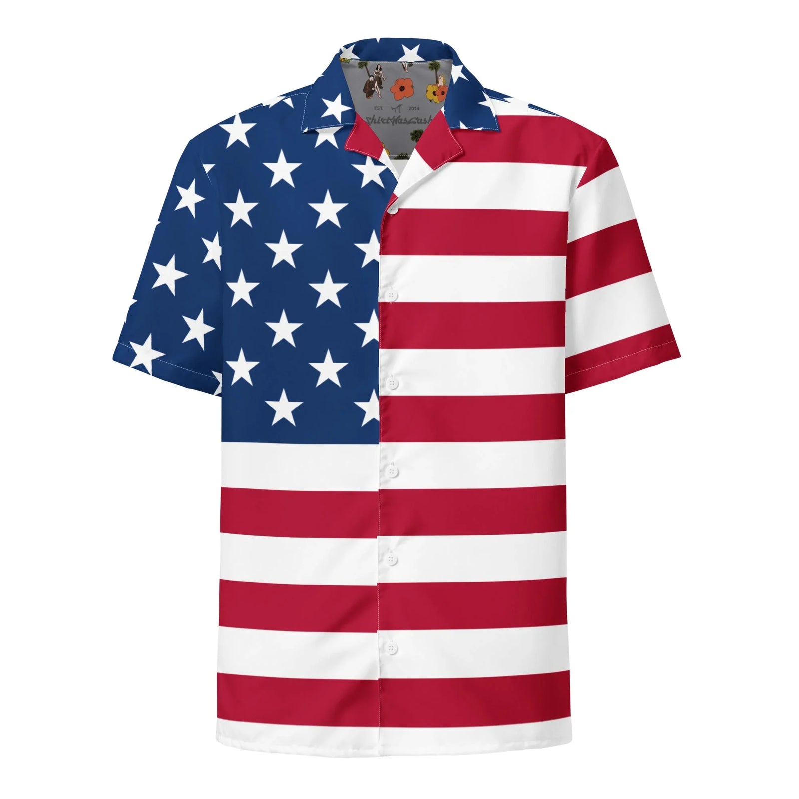 USA Flag Hawaiian Shirt - Shirtwascash
