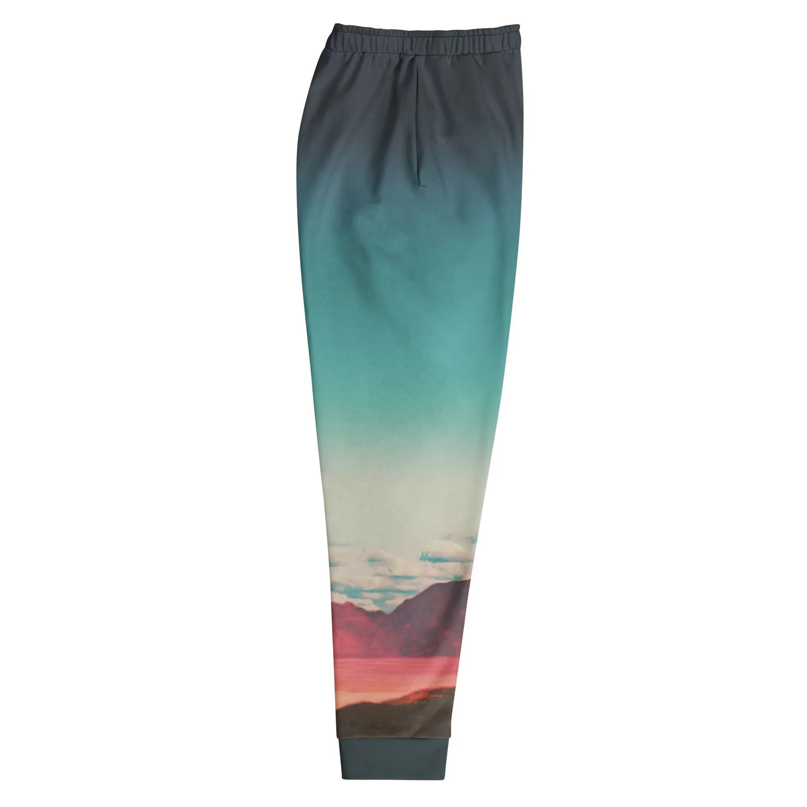 Vaporwave Goddess Joggers in Digital Twilight Marble. OEKO-TEX® 100, REACH Compliant, GRS Certified.