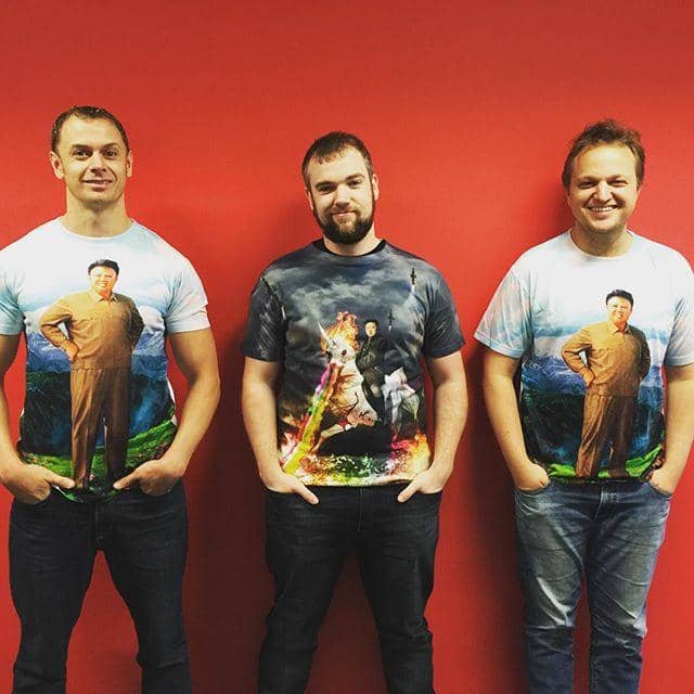 Rainbow Unicorn Kim Jong Un Men&#39;s T-Shirt - Shirtwascash