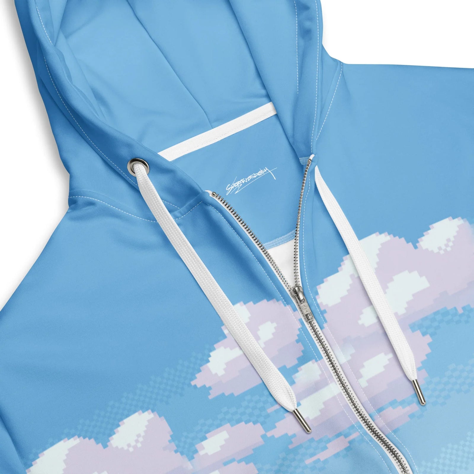 8-Bit Ocean Zip-Up Hoodie - Shirtwascash