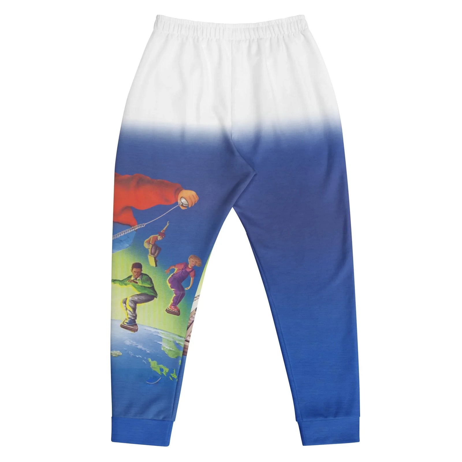 90s Internet Kid Joggers in Cyber Surf Gradient. OEKO-TEX® 100, REACH Compliant, GRS Certified.
