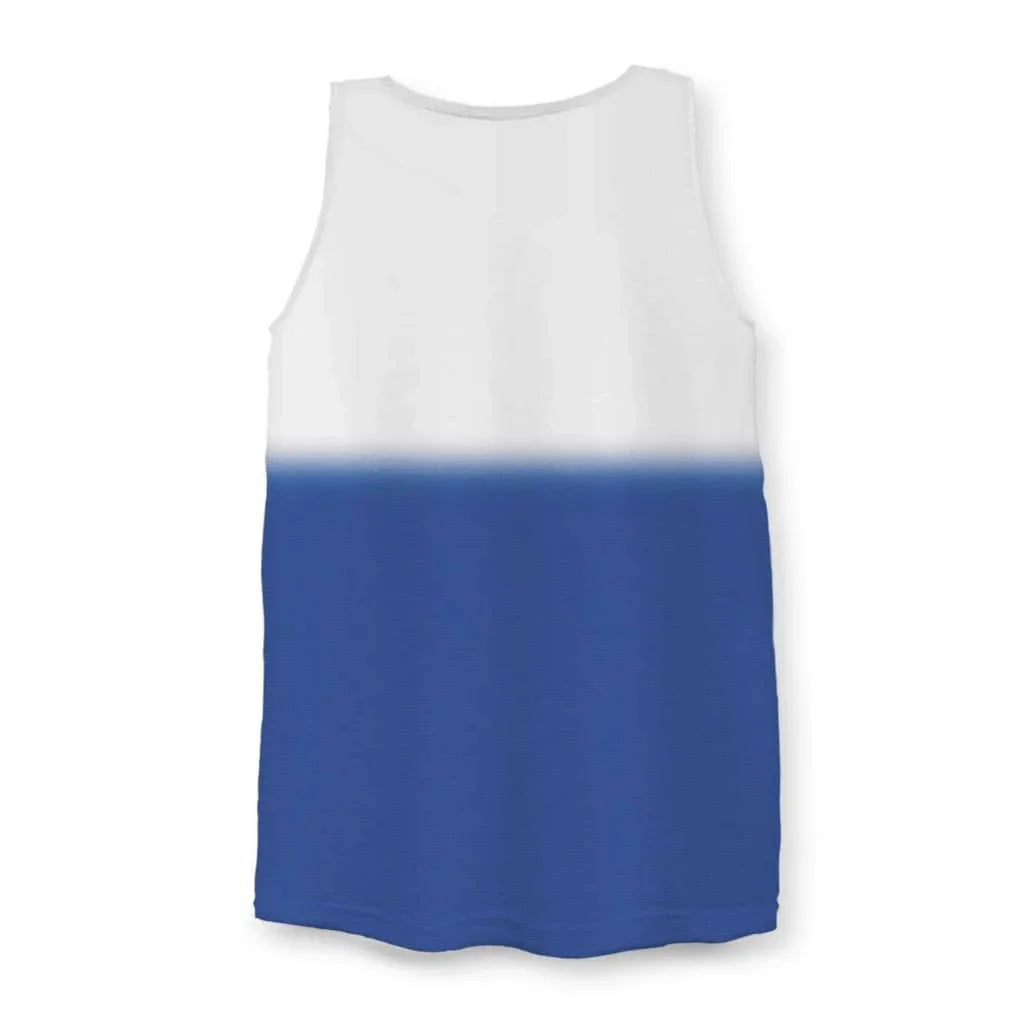 90s Internet Kid Men's Tank - The stark academic black serif title "Internet" underscored in signal red (#D32F2F) on a white upper panel (#FFFFFF), instantly mimicking a library reference book