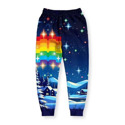 Nyan Starry Night Men's Joggers - Shirtwascash