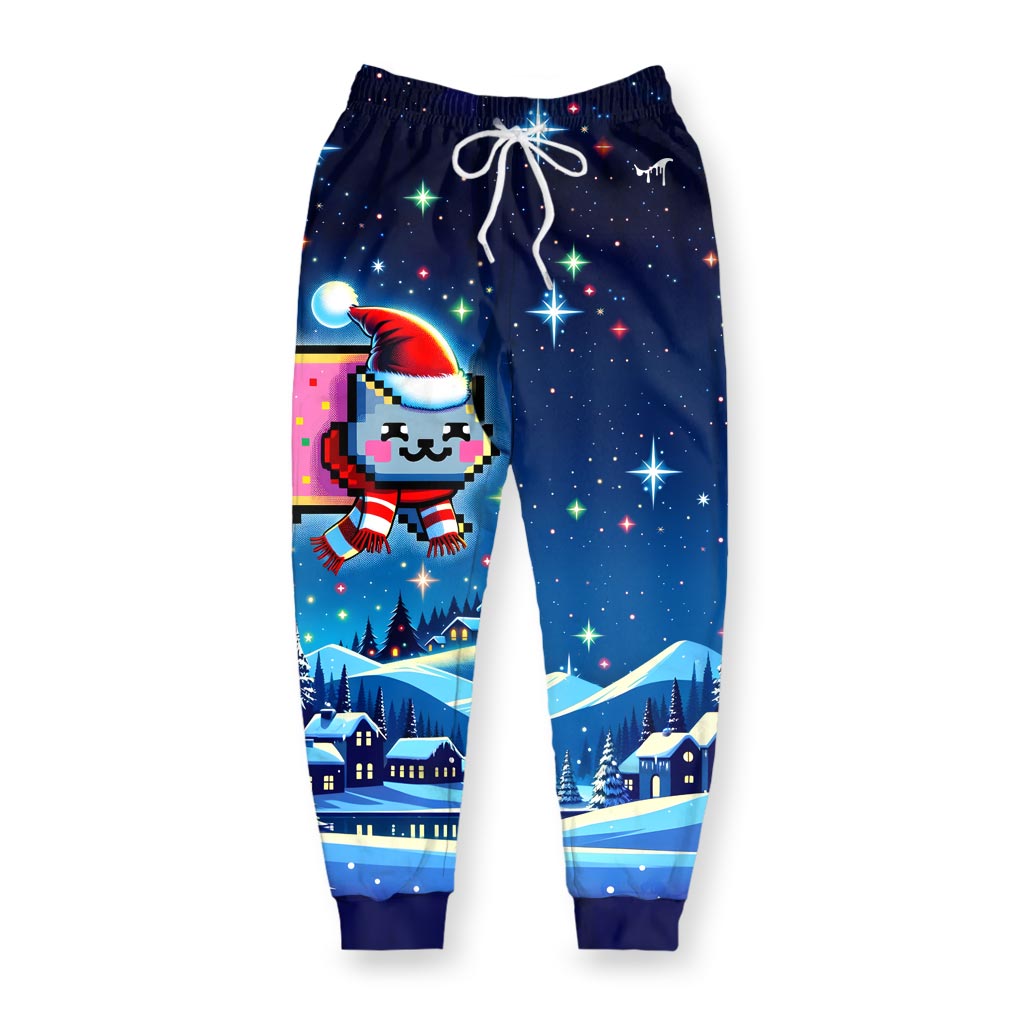 Nyan Starry Night Men's Joggers - Shirtwascash