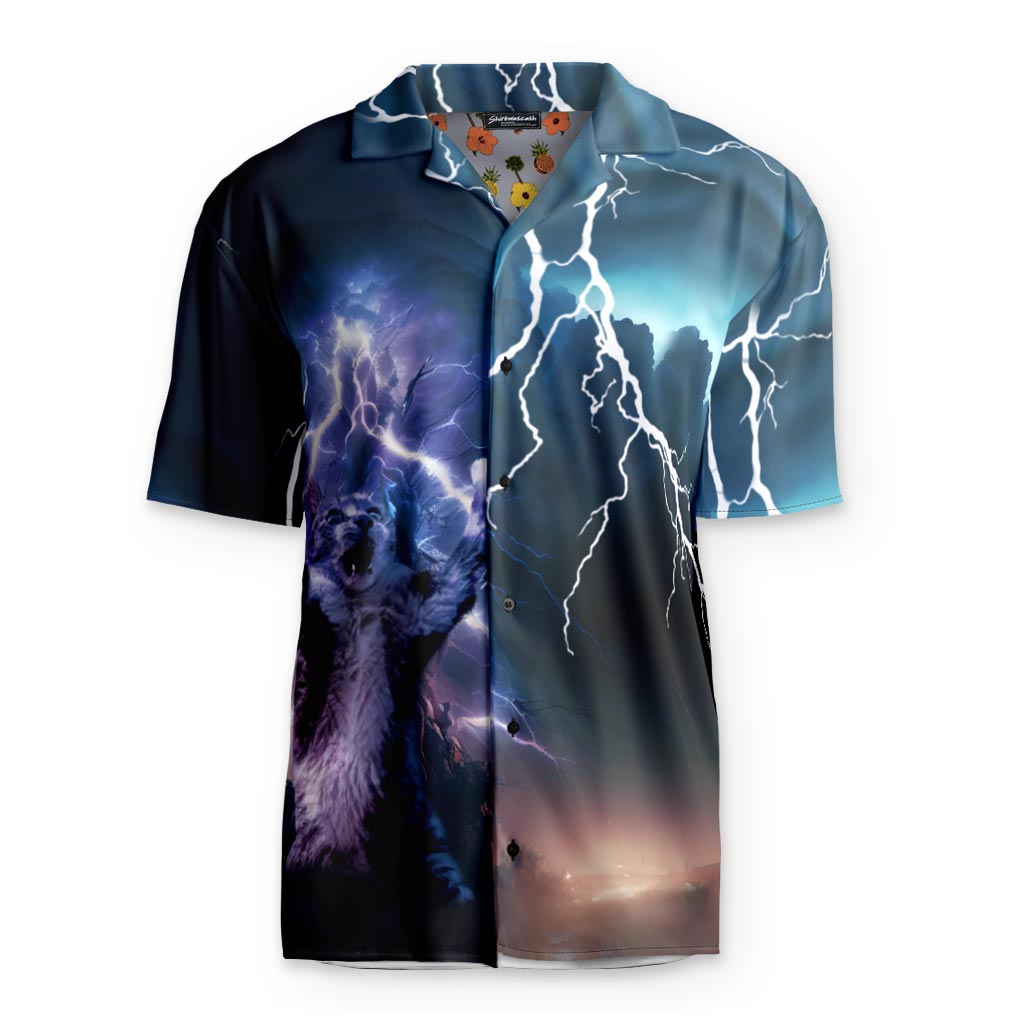 Lightning Cat Hawaiian Shirt