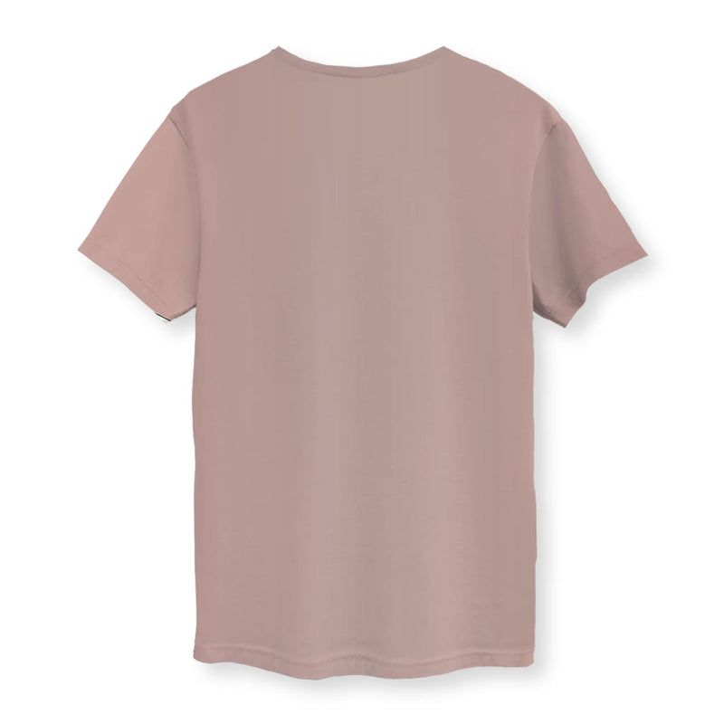 Men's pink t-shirt featuring a smiling man and the text 'If you see this... It's already too late.'