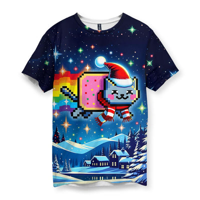 Nyan Starry Night Men's T-Shirt - Shirtwascash