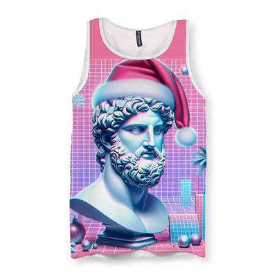 Vaporwave Christmas Men's Tank - Shirtwascash