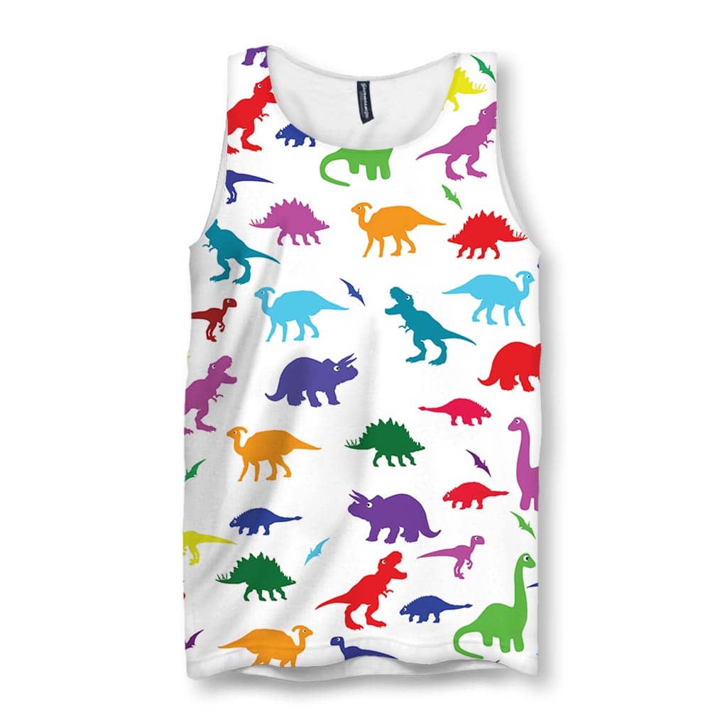 Dino Print Men's Tank - Shirtwascash