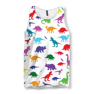 Dino Print Men's Tank - Shirtwascash