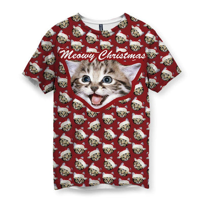 Meowy Christmas Men's T-Shirt - Shirtwascash