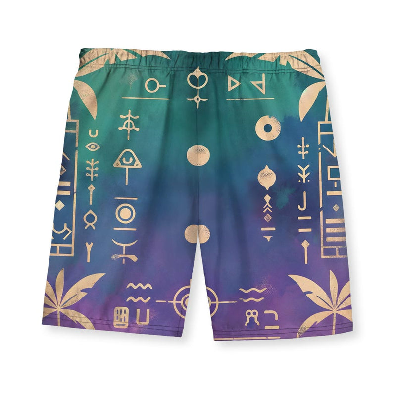 Ancient Mew Hieroglyph Swim Shorts