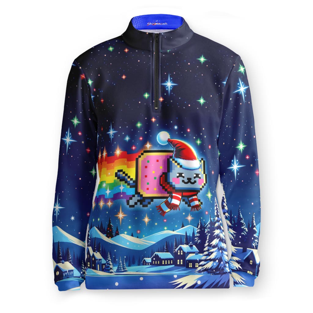 Nyan Starry Night Zip-Up Sweater