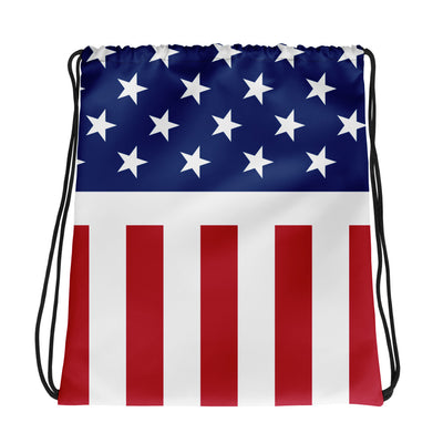 USA Flag Drawstring Bag - Shirtwascash
