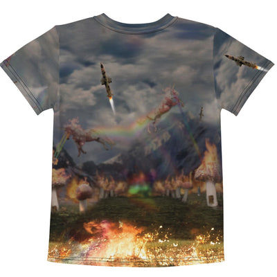 Rainbow Unicorn Kim Jong Un Kid's Tee - Shirtwascash