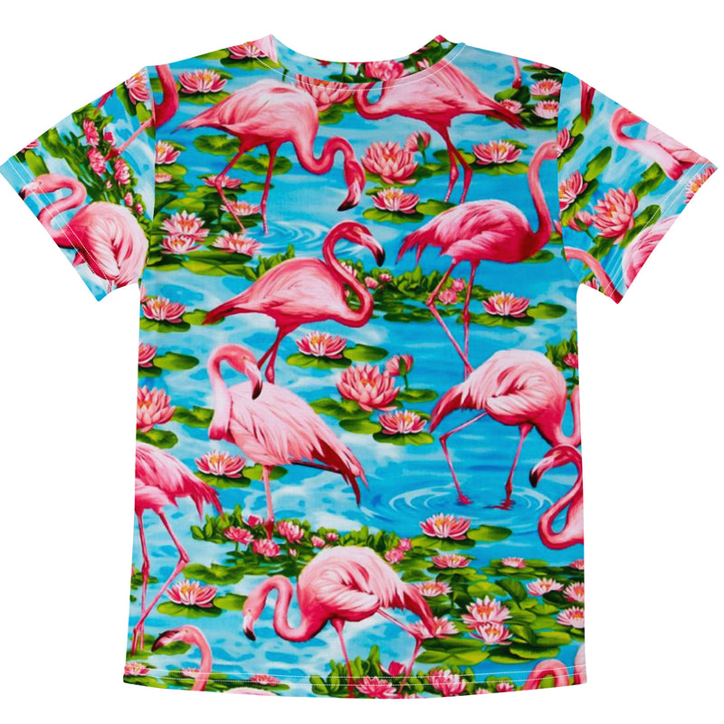 Flamingo Paradise Kid's T-Shirt - Shirtwascash