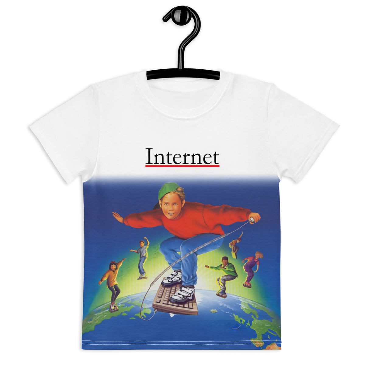 90s Internet Kid Kid&#39;s T-Shirt - Shirtwascash