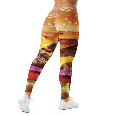 Cheeseburger Women's Leggings - Shirtwascash