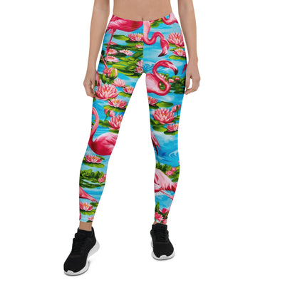 Flamingo Paradise Women's Leggings - Shirtwascash