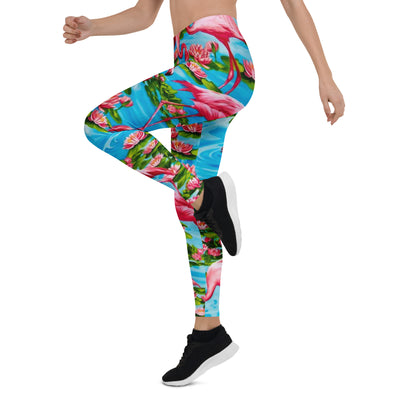 Flamingo Paradise Women's Leggings - Shirtwascash