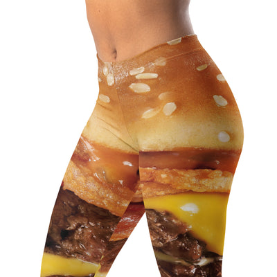 Cheeseburger Women's Leggings - Shirtwascash