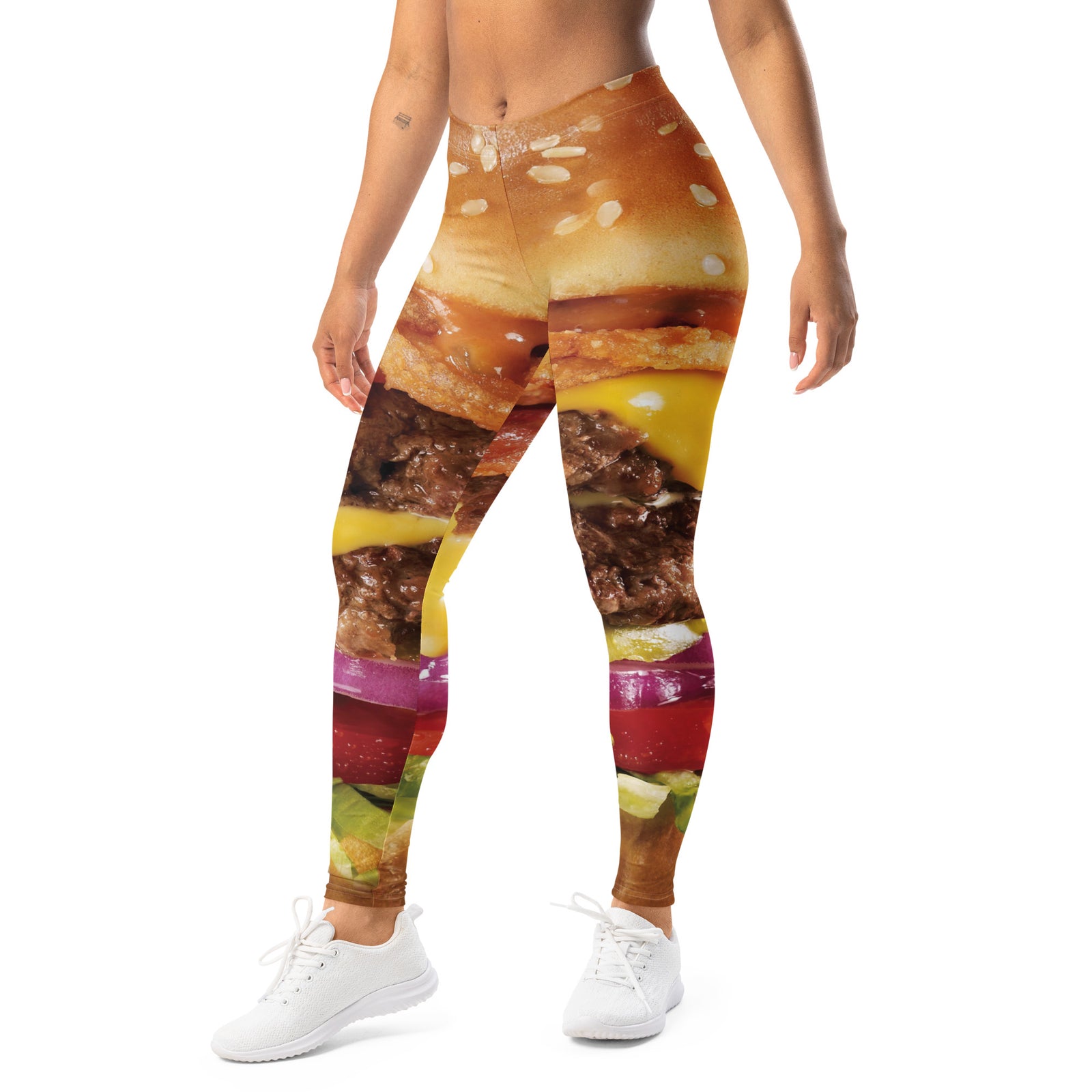 Cheeseburger Women's Leggings - Shirtwascash