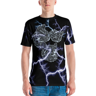 Lightning Cat Men's T-Shirt - Shirtwascash